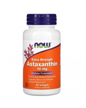 NOW Foods, астаксантин, 10 мг, 60 капсул